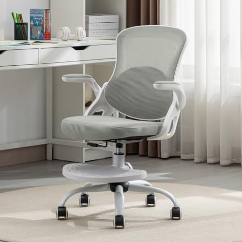 Kids Desk Chair,Ergonomic Study Chair with Adjustable Height,Swivel Mesh Desk Chair with Wheels,Home Office Chair for Chil...