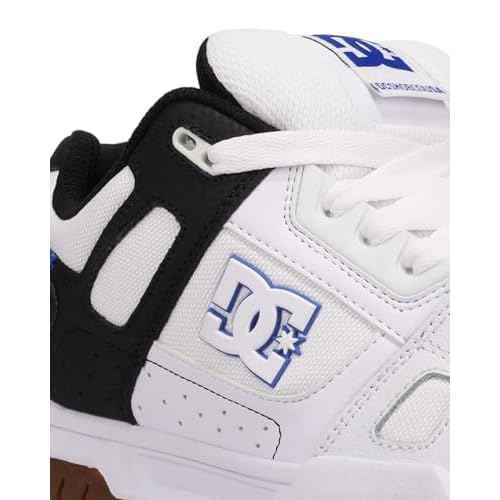 DC Men's Stag Skate Shoe, Black/Grey/Lime, 7