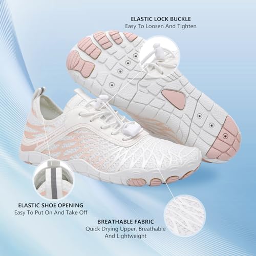 SIOSNETA Hike Barefoot Shoes for Women Men, Breathable Non-Slip Athletic Footwear, Wide Toe Water Shoes for Hiking, Non-Sl...