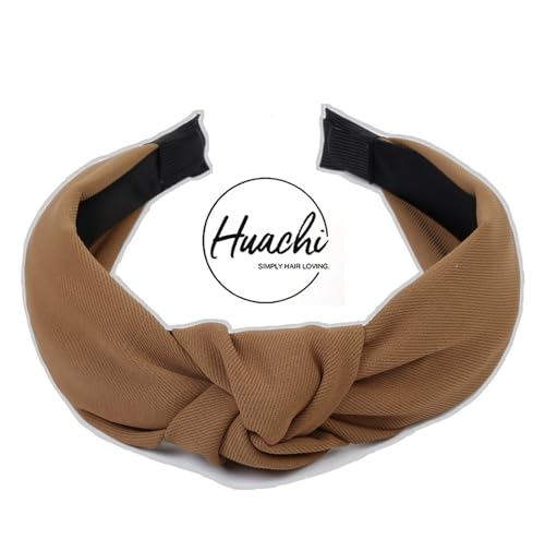 Knotted Fashion Hairbands and Hair Hoops: Non-Slip Top Knot Headbands with Leopard Print for Women and Girls - 4PCS Beige ...