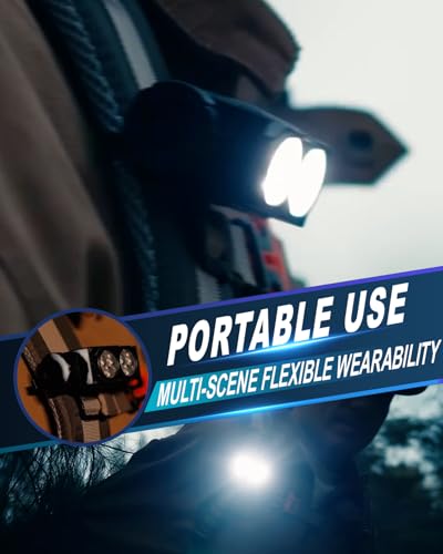 Headlamp Rechargeable 2PCS,4500L Super Bright Light Bright LED Rechargeable Headlight with White Light, Waterproof Head La...