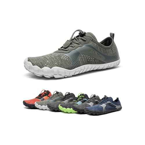 NORTIV 8 Men's Water Shoes Barefoot Athletic Lightweight Sports Aqua Shoes Outdoor Swim Fishing Hiking Diving Surf Walking Water Shoe TREKMAN