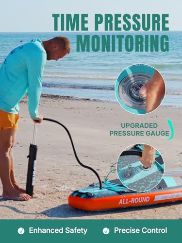 Niphean PRO (Extra Large) Inflatable Paddle Board, 11'6" Stand Up Paddle Board with Pressure Gauge, Inflatable Seat, Multi...