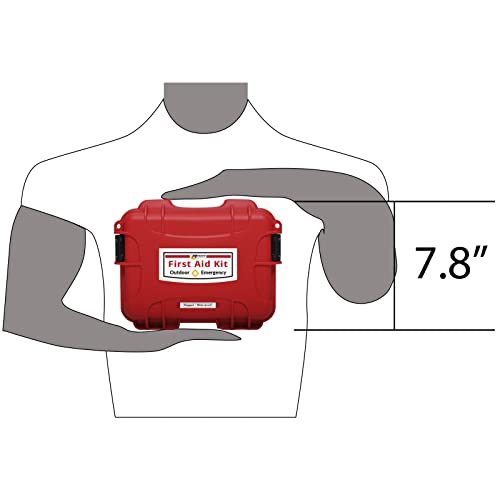 MFASCO First Aid Kit Waterproof Rugged Resin Case for Outdoor Sporting Activities Home Organized Treatment Packs 111 Piece...