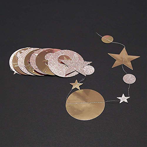 Decor365 Twinkle Star Garlands Champagne Gold Party Decorations Stars Banner Ceiling Hanging Decor Streamer Backdrop for B...
