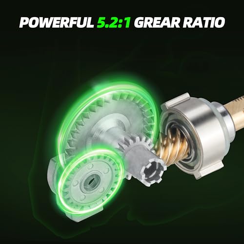 RUNCL Spinning Reel – Billings 5.2:1 Gear Ratio, Max Drag 22.05 LB, Lightweight, Interchangeable Left/Right Hand, Ideal fo...