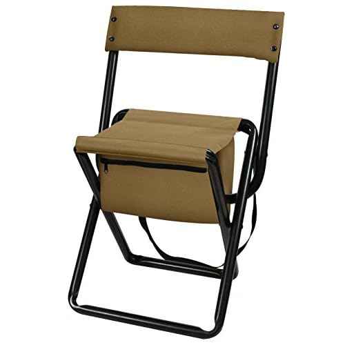 Rothco Deluxe Folding Stool with Pouch, Coyote Brown