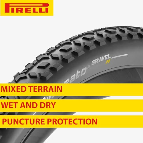Pirelli Cinturato Gravel M Classic 35-622 (700 x 35c) Gravel Bike Tire - Gravel-Specific Design for Mixed Terrain - SpeedGRIP Compound for Resistance and Grip
