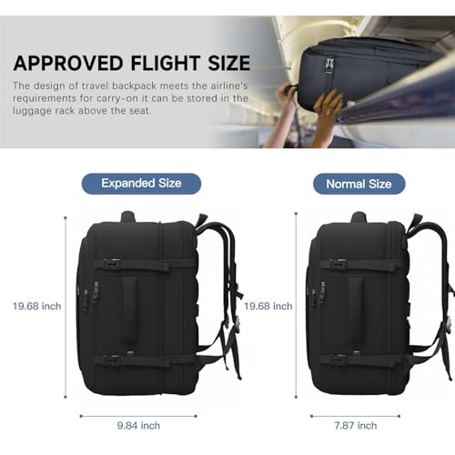 Gieury Carry On Backpack, 50L Travel Backpack, Luggage Backpack TSA Flight Approved Laptop Backpack for Men & Women, Large...