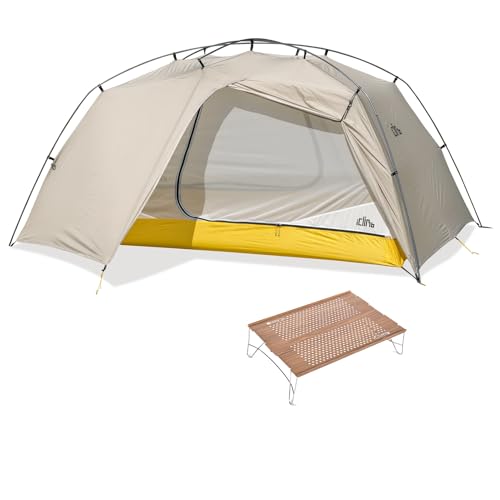 iClimb 1 Ultralight 3 Season Tent and 1 Solo Mini Folding Table, Ultralight Compact for Adults Outdoor Camping Backpacking...
