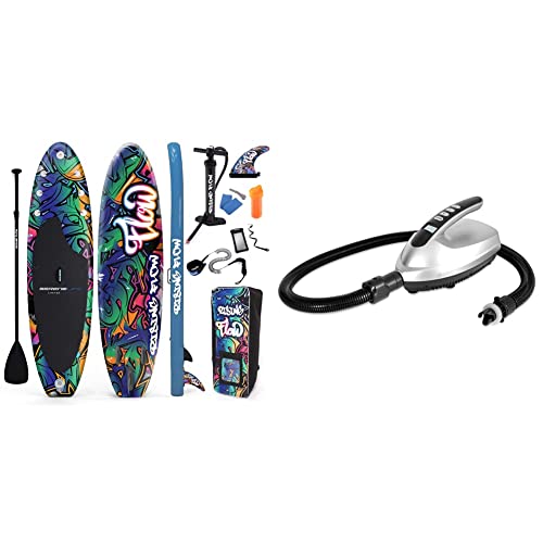 SereneLife Inflatable Stand Up Paddle Boardwith Premium SUP Accessories & Carry Bag | Wide Stance & Premium Compact Digita...