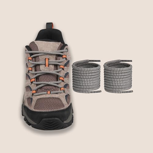 Round Shoe Laces for Sneakers,4.5MM Shoelaces Replacement for Work & Hiking Boot, Running Shoe Strings Men Women