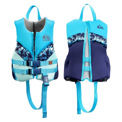 Quiksilver Kids Life Vest and ROXY Youth Life Vest, USCG Approved PFD for Pool, Beach, Lake, Kayaking, Boating, Fishing