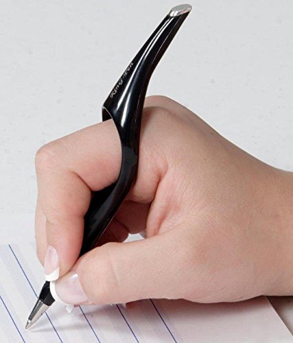 Grandee Ring Pen Ergonomic Ball Point Pen with 2 Refills (Black Ink)