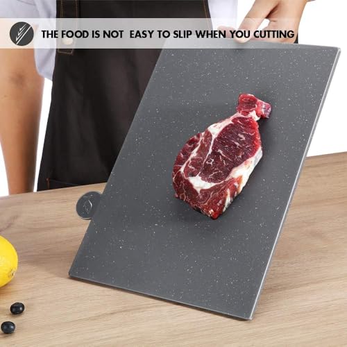 MASTERTOP Cutting Board Set for Kitchen - Index Plastic Chopping Board Set of 4, BPA Free, No Slip, Dishwasher Safe, Thick...