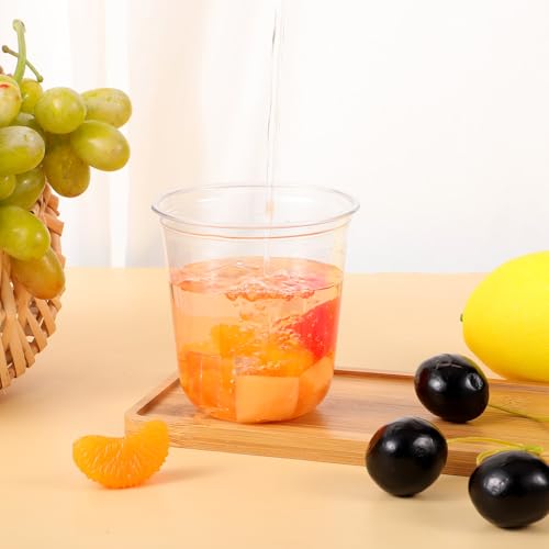 Limbeuuu 100 Pcs Plastic Stemless Wine Glasses Disposable Plastic Wine Glasses for Parties Weddings Birthdays Cocktail (Cl...