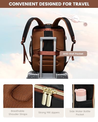 LOVEVOOK 50L Travel Backpack for Women&Men,TSA Carry on Backpack for Airplanes with 3 Packing Cubes,Personal Item Bag Fit ...