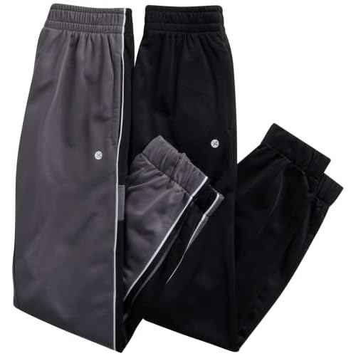 RBX Boys Sweatpants - 4 Pack Active Performance Tricot Boys Joggers with Elastic Waistband - Athletic Pants for Kids (4-20)