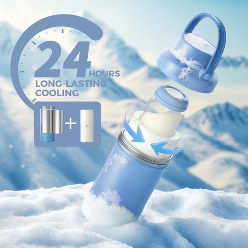 Momcozy 22oz Portable Breast Milk Cooler for Outdoor, Life Saver with 360° Total Cooling for 24 Hours, Larger Capacity Tra...