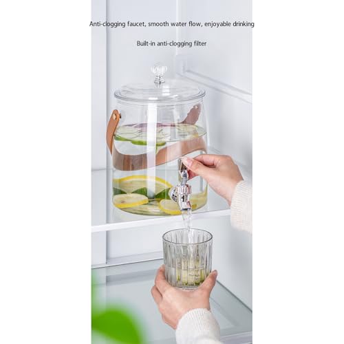 4 Gallon Plastic Beverage Dispenser, Large Party Beverage Dispenser with Tap Seal and Leak-proof, Iced Tea Lemonade Juice ...