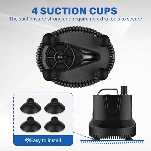 Simple Deluxe 1056GPH Submersible Water Fountain Pump, (4000L/H, 85W) Quick Water Change Aquarium Pump, 13ft High Lift, fo...