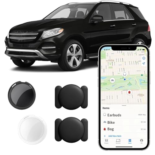 2 Pack No Subscription GPS Tracker for Vehicles Work with Find My (iOS Only) Magnetic Case Real-Time Mini Car Tracker Tag ...