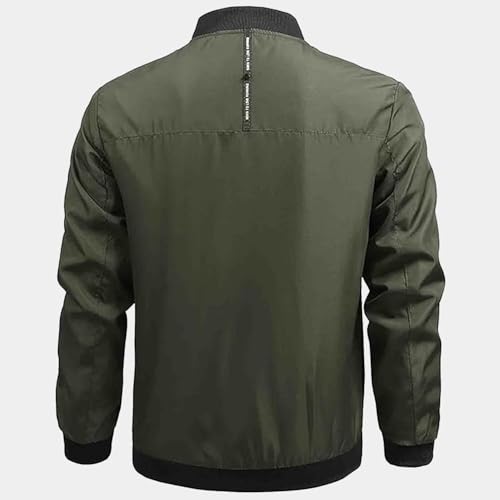 Men's Casual Lightweight Windbreaker Spring Fall Bomber Coats Stylish with Pockets