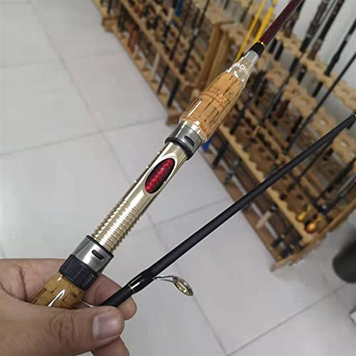 Fishing Rod Fishing Rod Portable - 2.1M Spinning Rod Fast Lure Rod Lure 10-25g Carbon Fiber Fishing Rod Wooden Handle Trou...