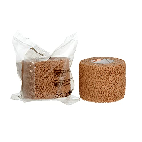 3M¢â Coban¢â Self-Adherent Wrap 1582, Tan, 2 Inch x 5 Yards, 36 Bags/Case