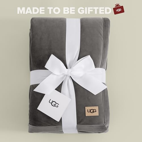 UGG Bliss Throw Blanket Plush Soft Fleece Fluffy Blankets for Bed or Couch Oversized Warm Reversible Machine Washable Medi...