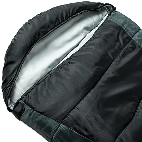 Alpine Swiss 0°C (32°F) Sleeping Bag Lightweight Waterproof with Compression Sack Adults All Seasons Camping Hiking Backpa...