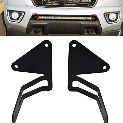 Compatible with 32'' LED Light Bar Hidden Bumper Mount Bracket Compatible with Chevrolet Colorado Fit GMC Canyon 4WD/2WD 2...