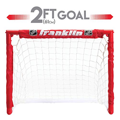 Franklin Sports - NHL Kids Folding Hockey Goals Set - (2) Street Hockey & Knee Hockey Goals - (2) Adjustable Youth Hockey ...
