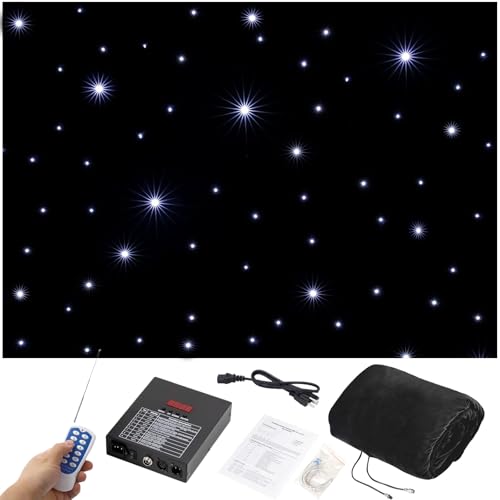 Fablestoryem LED Stage Backdrop Star Light Curtain Backdrops,Led Stage Star Backdrop with DMX 512 Control,Stage Wedding St...