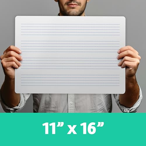 Flipside Products 11" x 16" Music Staff Dry Erase Board, Musical Notes, Musicians, Kids and Home Teaching, Pack of 12