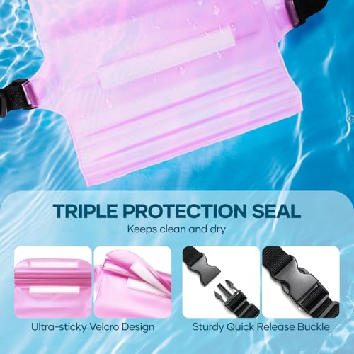 Waterproof Fanny Pack for Women, Waterproof Pouch for Phone Passport Purse, Beach Accessories Dry Bag, Floating Water proo...