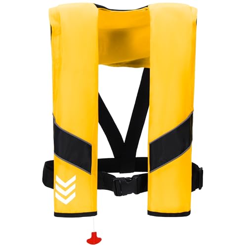 Manual Inflatable Life Jackets for Adults Life Vests PFD Low Profile Load Capacity Up to 330lbs