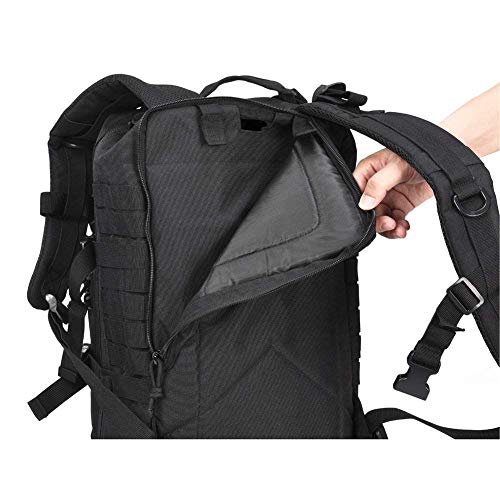 REEBOW GEAR Military Tactical Backpack for Men Large 34L Army 3 Day Assault Pack Molle Bag Backpacks (34L, Black)