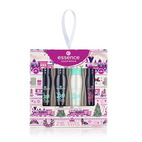 essence Lash Princess Mascara Holiday Gift Set | 4 Vegan & Cruelty-Free Mascaras | False Lash Effect, Waterproof, Primer, ...