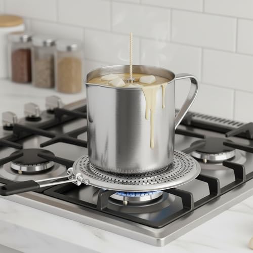 BNYD Heat Diffuser Plate for Gas & Electric Stove – Simmer Ring & Flame Reducer for Even Heat Distribution, Scorch Prevent...