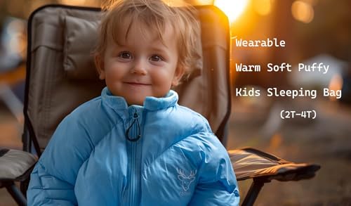 AZITREK Walkable Toddler Sleeping Bags for Kids, Boys Girls (2T-4T) - Puffy Camping Sleeping Sack for Indoor, Outdoor, Tra...