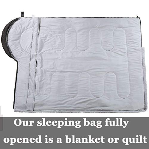 3-4 Season Sleeping Bag for Adults & Kids, Lightweight Warm Cold Weather Camping Bag with Waterproof Compression Sack – Po...