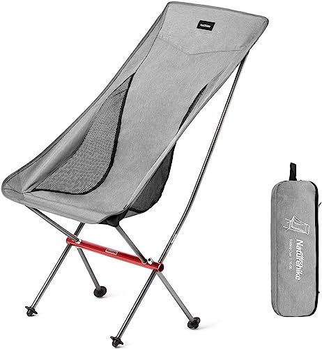 Naturehike Folding Camping Chair, Lightweight High Back Portable Compact Chair, Large Heavy Duty 330lbs for Adults, Hiking...