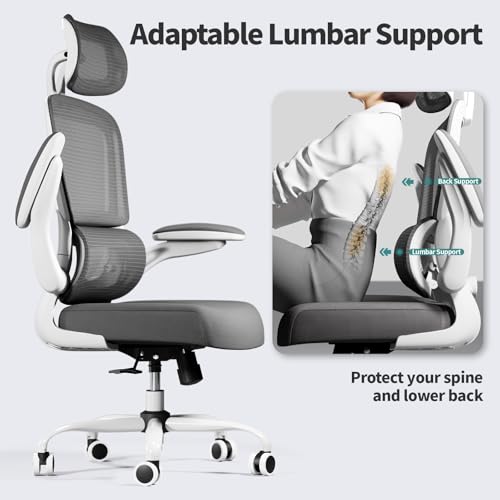 TRALT Office Chair Ergonomic Desk Chair, 330 LBS Home Mesh Office Desk Chairs with Wheels, Comfortable Gaming Chair, High ...