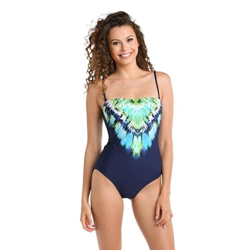 La Blanca Women's One Piece Swimsuit Bandeau Tummy Control Bathing Suit