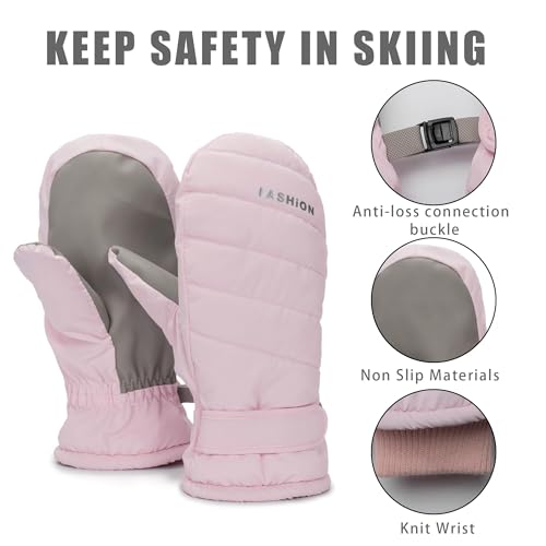 XuoAz Women Men Ski-Snow-Gloves Warm Winter-Gloves-Mittens Non Slip Waterproof-Gloves for Skiing-Snowboarding Outdoor Sports