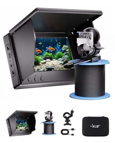 FOURQ Underwater Fishing Camera,Fishing Camera with Infrared Night Vision Light, Portable Fish Finder with 100ft Cable, 4....