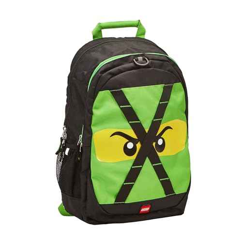 LEGO NINJAGO Future Kids School Backpack Bookbag, for Travel, On-the-Go, Back to School, Boys and Girls, with Adjustable Padded Straps, Lloyd Green