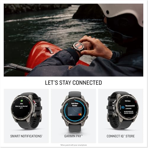 Garmin fēnix® 8 Pro, 47mm, AMOLED Display, Premium Connected Multisport GPS Smartwatch, inReach® Technology, Sapphire, Tit...