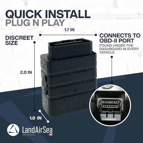 LandAirSea Sync GPS Tracker - 8.95 per month. Full Global Coverage. 4G LTE Real-Time Tracking for Vehicle, Asset, Fleet, a...